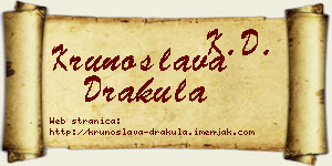 Krunoslava Drakula vizit kartica